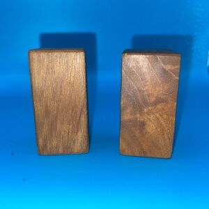 Salt & Pepper Shakers MCM Mid Century Modern Midmod Wood Wooden Vintage 2”